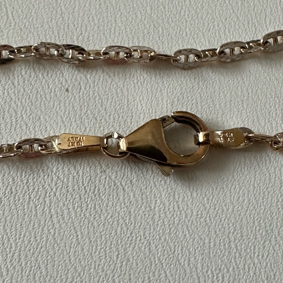 NOT FOR SALE 10k yellow and white gold anklet - Picture 2 of 4